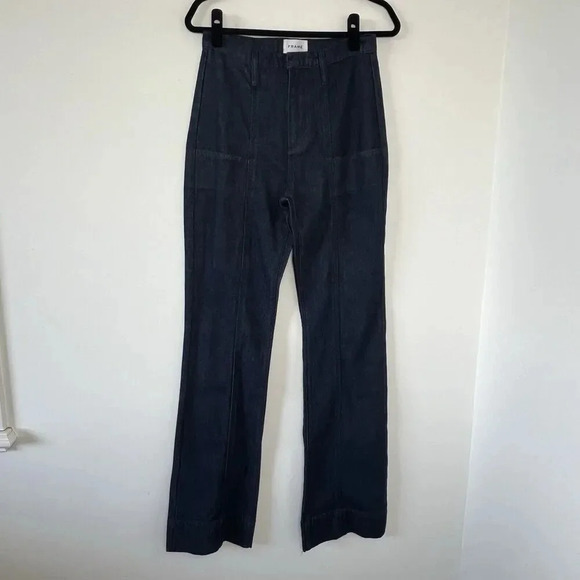 FRAME Denim Women’s 26 Flare High Rise Wide Leg Jeans Slimming Modern Retro Bell - Picture 5 of 16